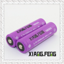 3.7V Xiangfeng 18650 2500mAh 40A Imr Batteries rechargeables au lithium rechargeables en ligne Buttom Top